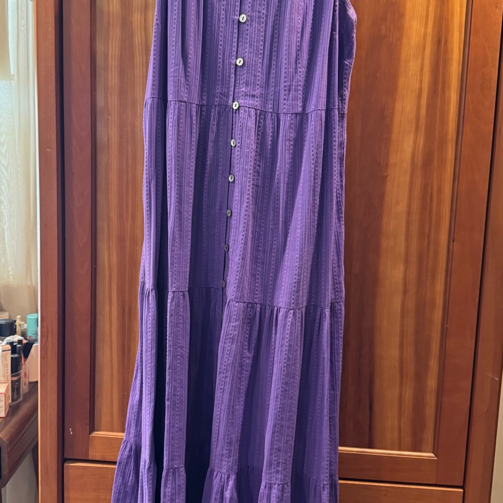 J. Jill Rich Purple Textured Dress
